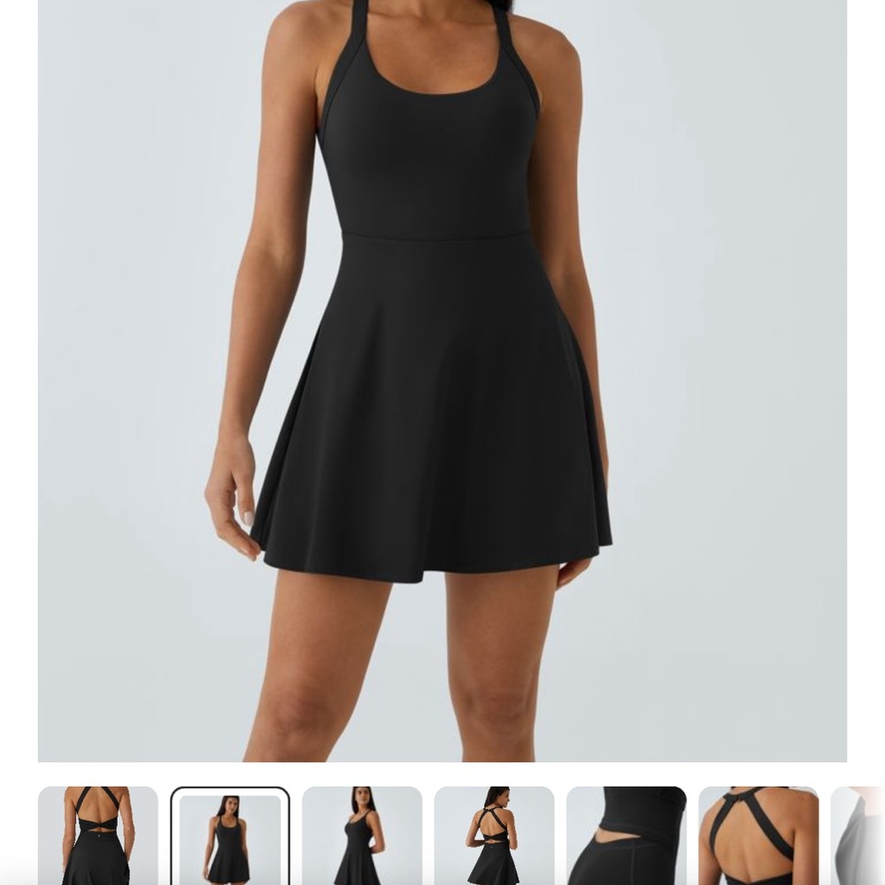 Black Scoop Neck Fit & Flare Dress